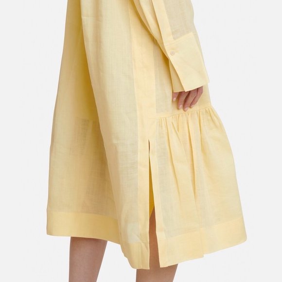 NWT Joseph Pale Yellow Ramie Dress, size 34 - fits like XS ish - Picture 3 of 10